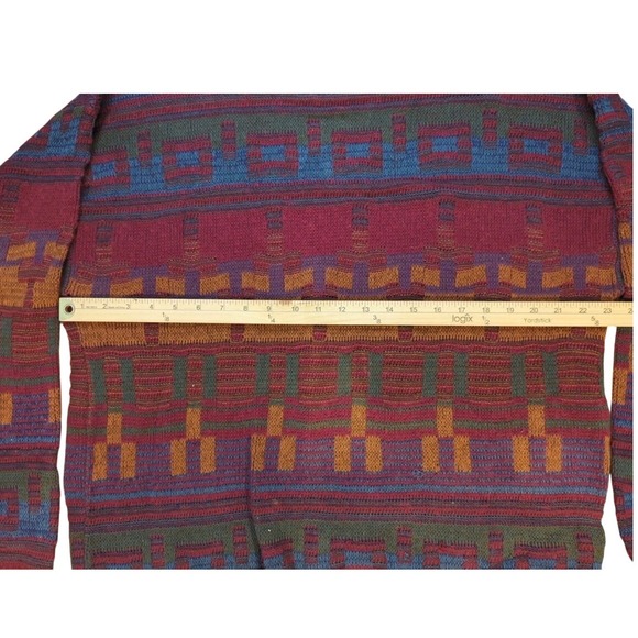 Vtg Chaps Ralph Lauren Men's Cotton Geometric Pattern Crewneck Sweater Large USA - Picture 6 of 7